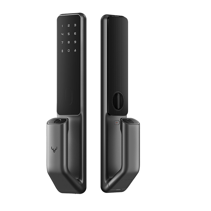 鹿客(loock)智能锁 S30 深空灰 全自动推拉智能门锁 家用指纹锁密码锁防盗门锁 离家提醒 小米米家智能联动