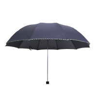 天堂伞3311E碰击布大雨伞折叠伞男女三折防晒遮阳伞太阳伞商务晴雨伞包边非自动