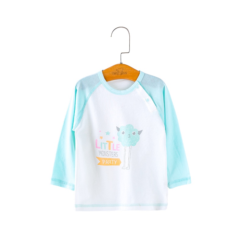 优简(BEST JANE) 优简 婴儿长袖T恤男女宝宝上衣春季夏季肩扣儿童T恤/衬衫纯棉童装