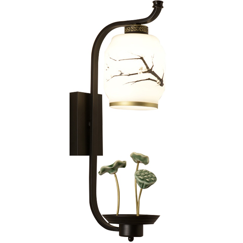 澳松品牌新中式壁灯中国风禅意客厅壁灯 楼梯卧室个性创意床头灯过道现代简约墙壁灯酒店工程led灯具