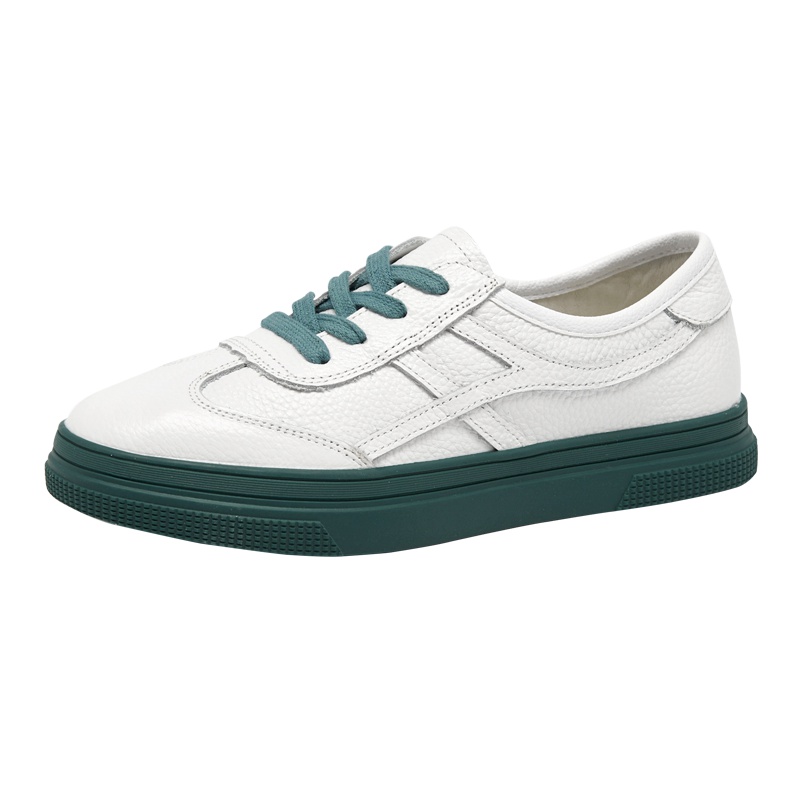 马克华菲女士板鞋2018年新款真皮单鞋女韩版百搭平底休闲运动鞋女