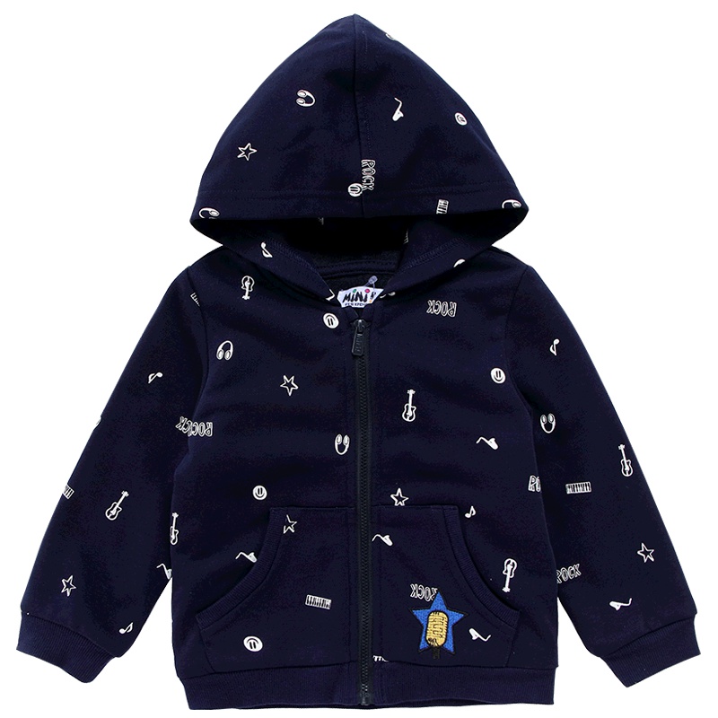 铅笔俱乐部童装2019秋装新款男童连帽外套男小童外套儿童加绒外套