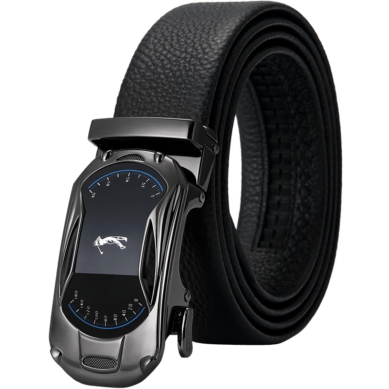 高尔夫GOLF皮带男士双面头层牛皮自动扣腰带休闲商务男款裤带时尚简约礼盒装