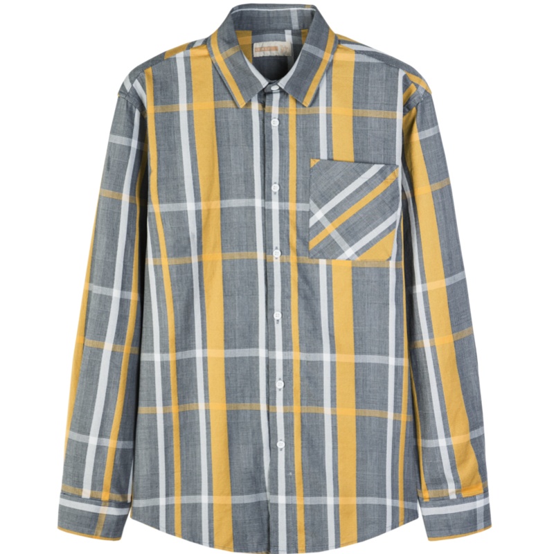 【满198减100预估价：79】森马秋季宽松格子衬衫男长袖2020新款青少年休闲复古格子衬衣纯棉