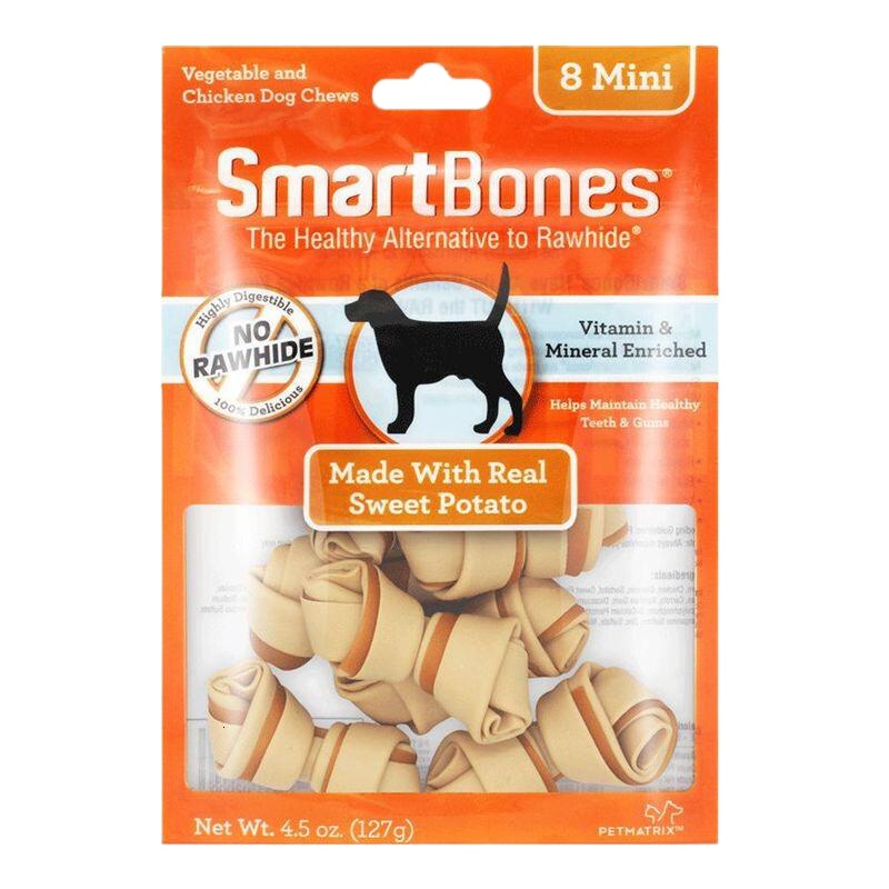 宠物零食狗狗磨牙棒骨头耐咬幼犬成犬除口臭洁齿咬胶洁齿骨洁齿棒 迷你(地瓜味)8支装