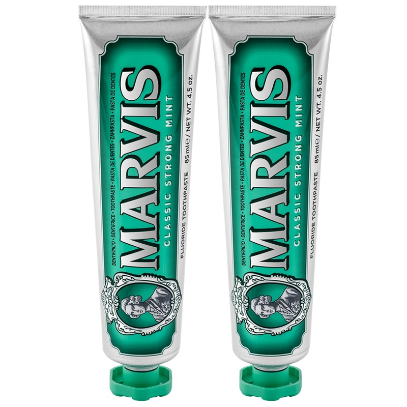 MARVIS玛尔仕强力薄荷味牙膏（银色）85ml+85ml