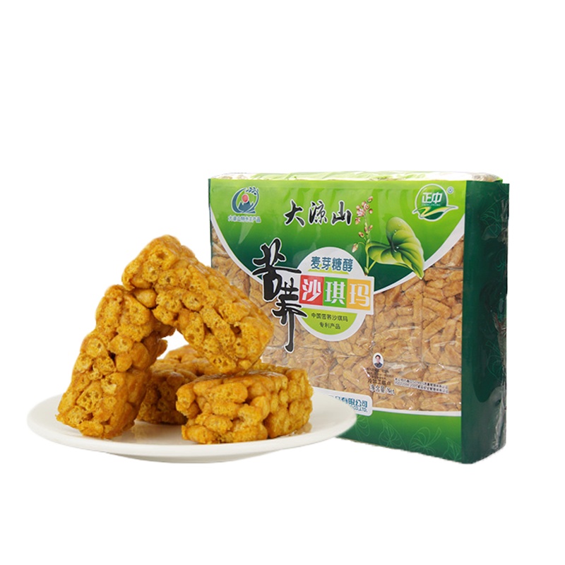 【四川大凉山苦荞食品】正中苦荞麦芽糖醇沙琪玛708g*2