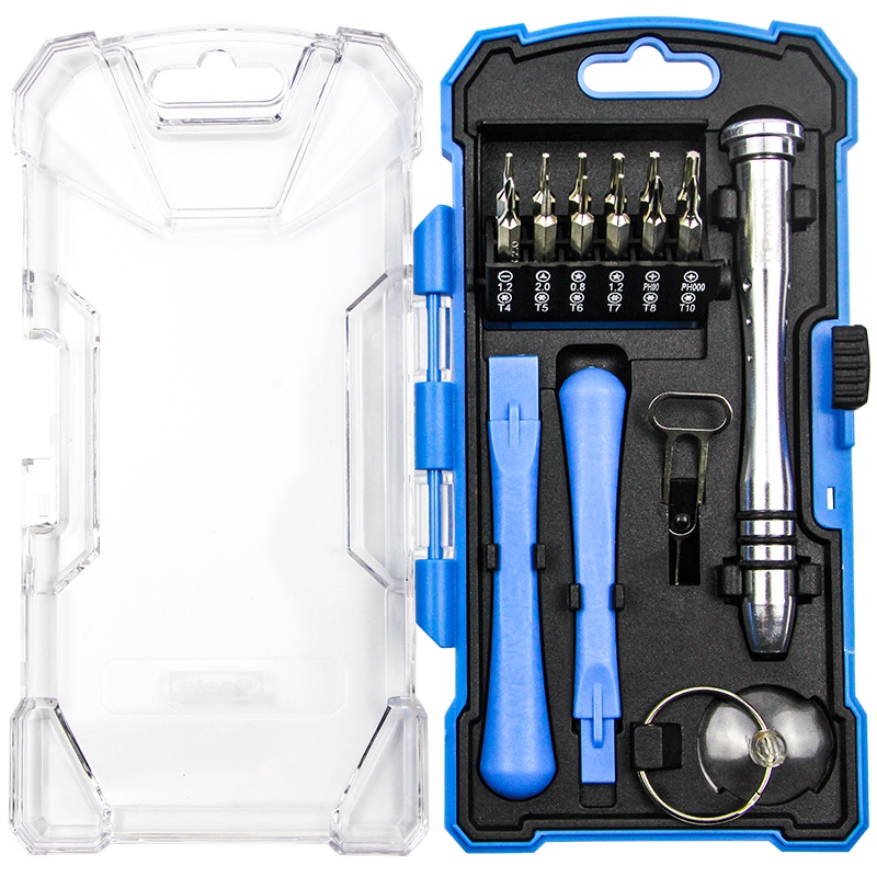 [苏宁自营]保拉(Paola)工具 17件套手机维修套装精密螺丝刀组套苹果手机拆机工具Apple维修工具组 1913