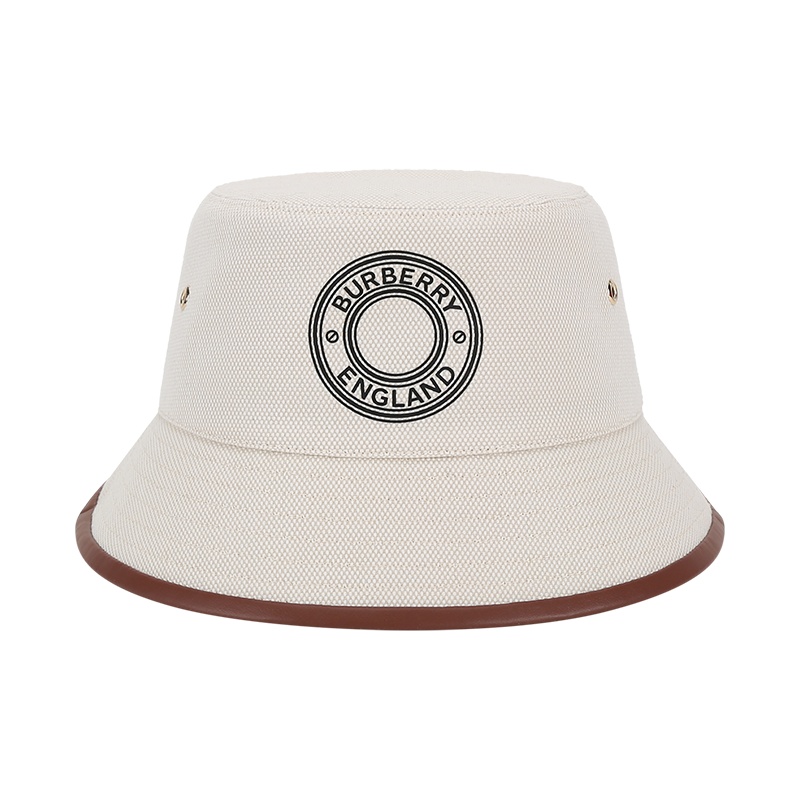 博柏利 BURBERRY 女款织物配皮帽子渔夫帽80270381