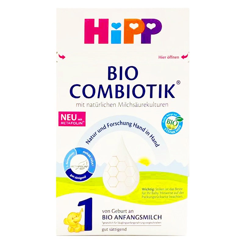 [保税区免邮税原装进口] 德国喜宝(Hipp)有机益生菌1段婴幼儿配方奶粉适合0-6个月600克/每盒