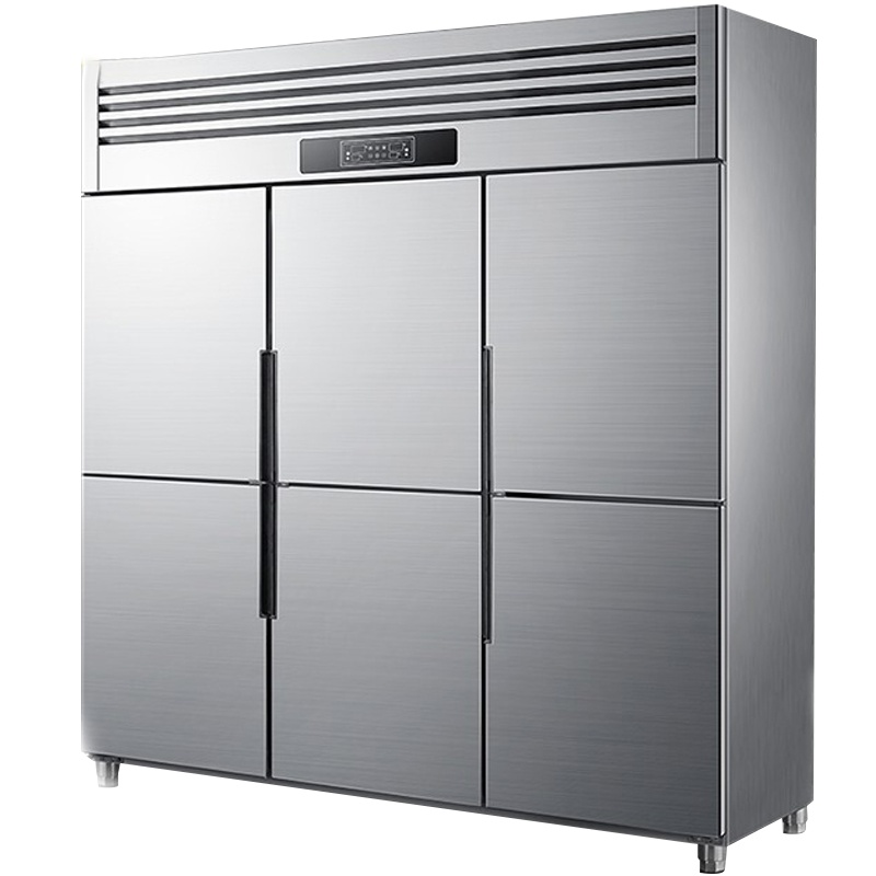 德玛仕 DEMASHI 商用六门冰柜 立式冷藏冷冻 六开门厨房冰箱冷柜BCD-1300A-2W(上冷藏下冷冻)[工程款]