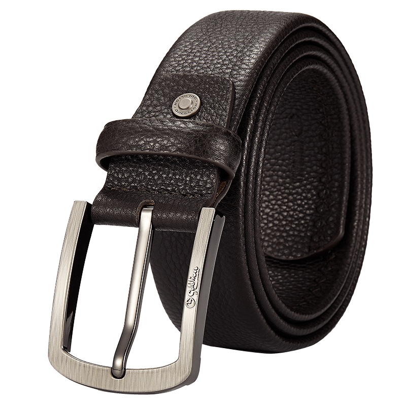 金利来(GOLDLION)男针扣头层牛皮商务休闲男士腰带简约正品裤带