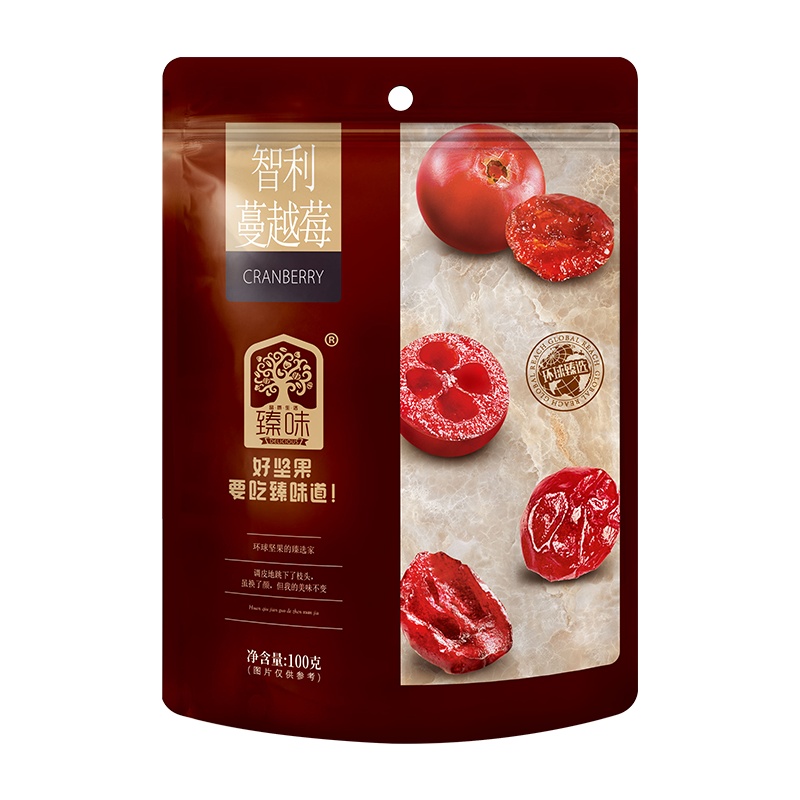 臻味 每日坚果休闲食品 干果零食小吃智力蔓越莓干100g*3