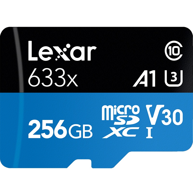 雷克沙(Lexar)TF卡256G U3高速633X 手机内存卡256GB 大疆无人机行车记录仪监控存储卡读95M