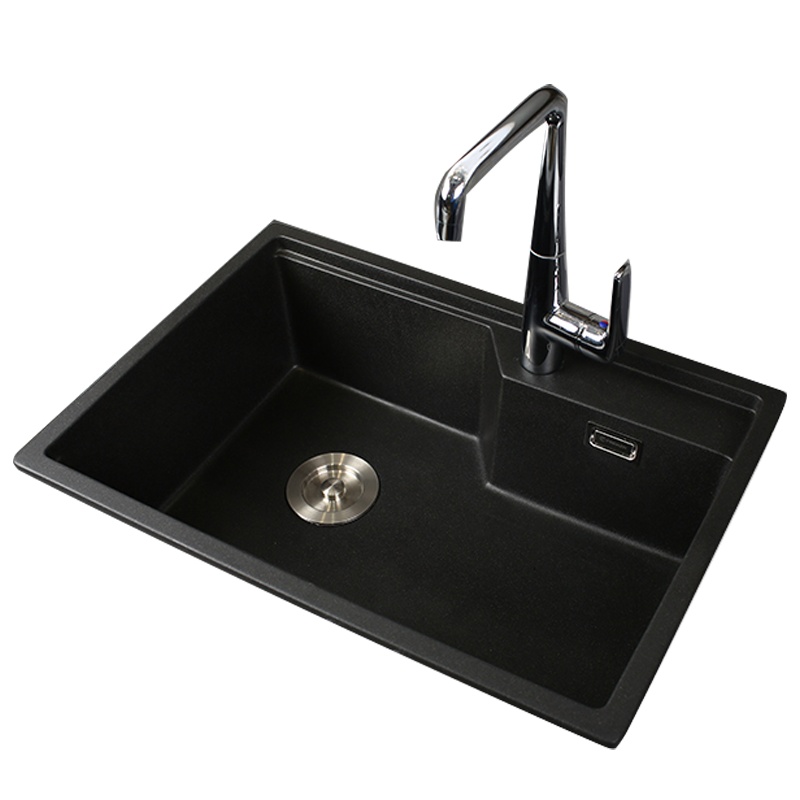 法恩莎官方旗舰水槽厨房石英石大容量洗菜盆洗碗池洗碗槽FGP862 [黑色水槽不含水龙头]