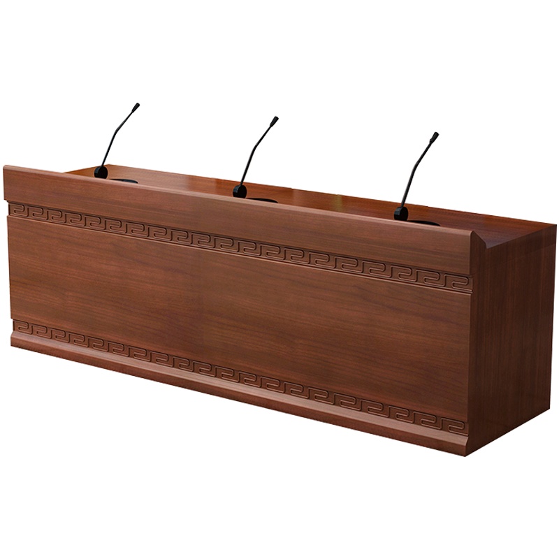 创世人 办公家具会议台培训台油漆长条桌发言演讲台三人位2.1米