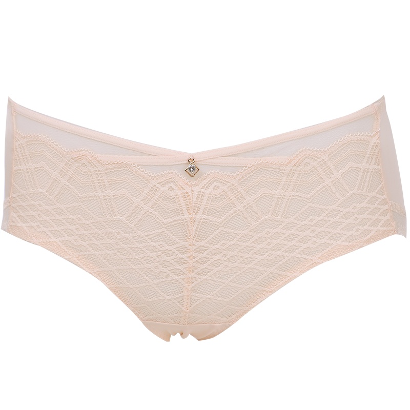 莎莲妮性感舒适透气蕾丝女士内裤中腰平角裤