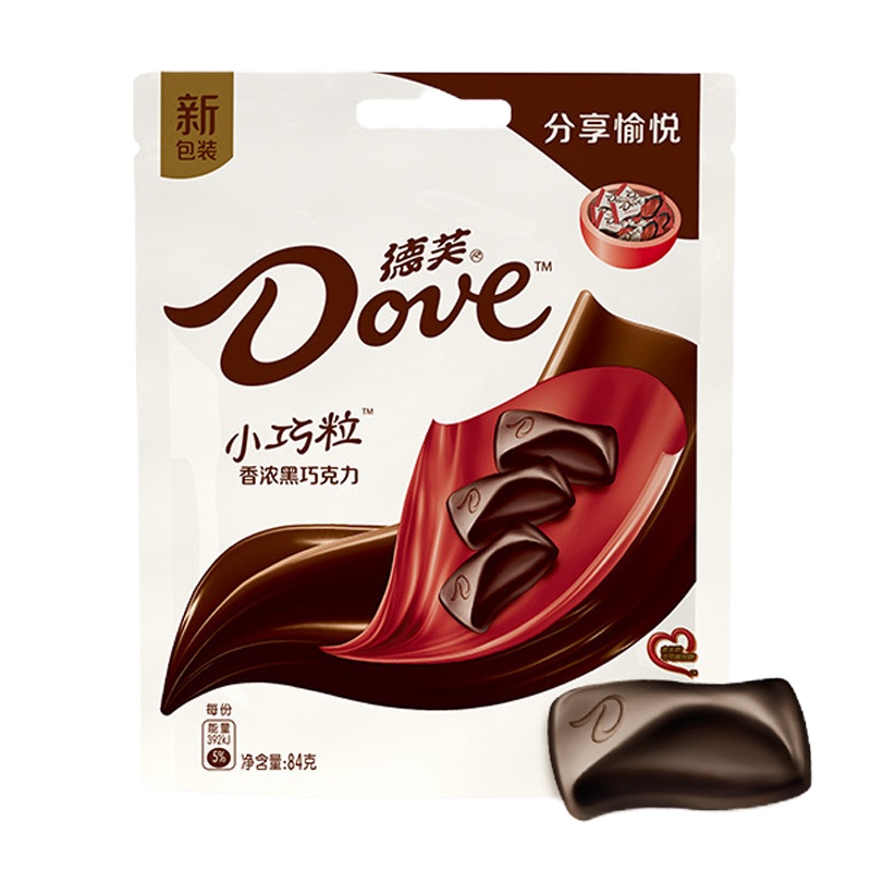 德芙 香浓黑巧克力84g*2袋 巧克力批发喜糖