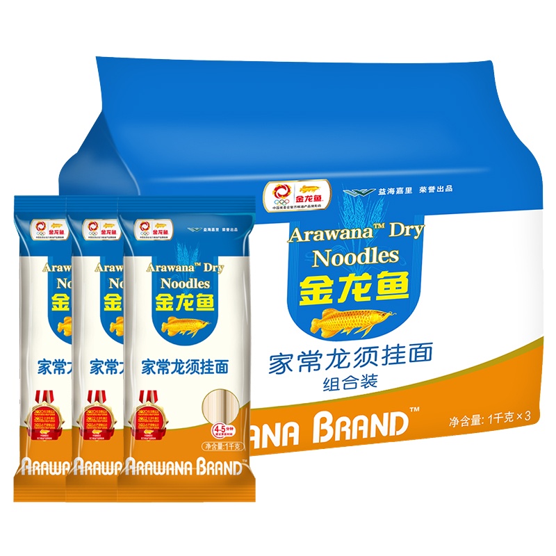 金龙鱼 面条 挂面 家常系列 家常龙须挂面 组合装1kg*3