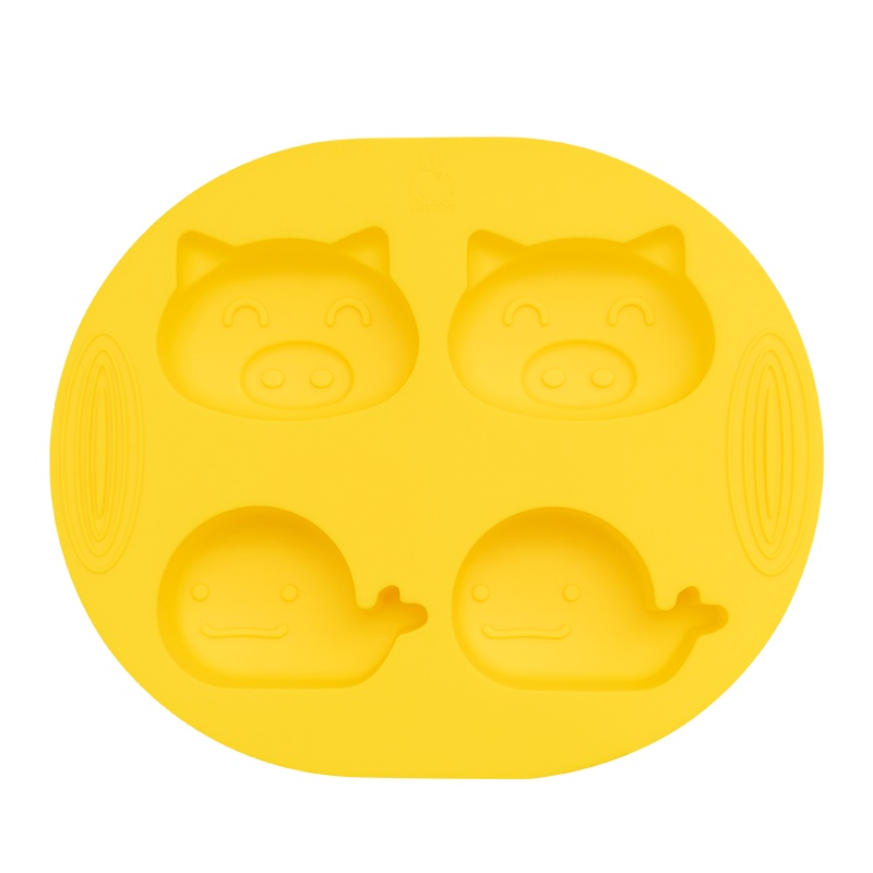 百乐思蛋糕模具家用蒸米糕发糕模具烘焙工具卡通硅胶宝宝辅食模具六联猪鲸蛋糕模具