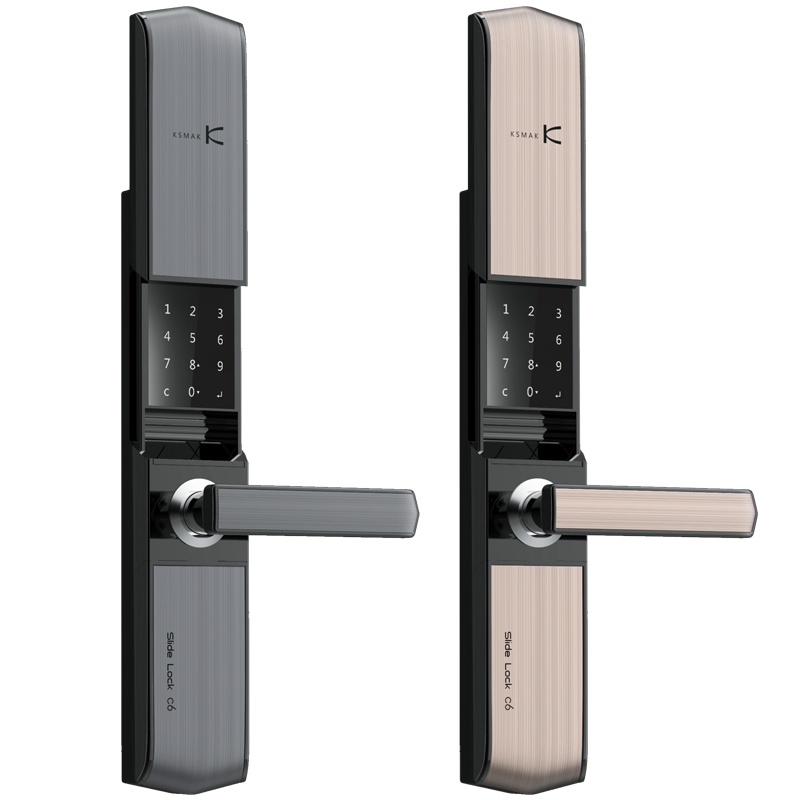 金指码C6双滑盖指纹锁家用防盗门智能门锁密码锁