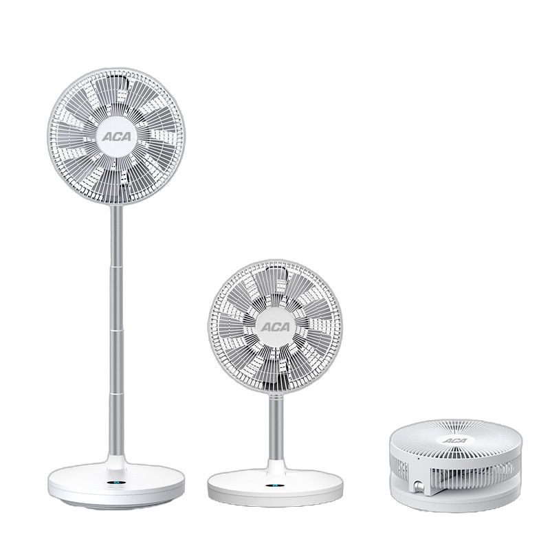 北美电器(ACA)电风扇一体式折叠风扇台式落地扇两用伸缩式静音可蓄电桌面家用学生宿舍便捷办公室ZF09D
