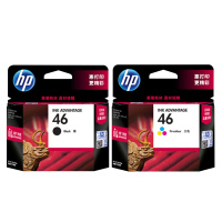 惠普(HP) CZ637AA 46号黑色彩色墨盒套装 (含1支黑色+1支彩色)