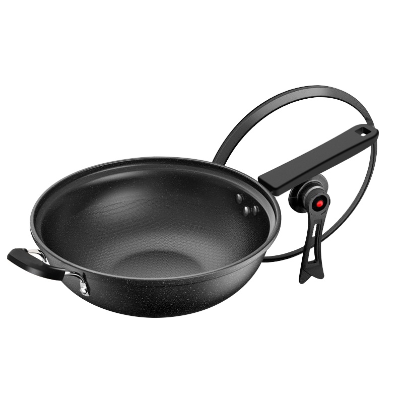 英国EWIWE 微压锅炒锅不粘锅炒锅精铁锅家用焖锅省时低压力锅真空平底煲汤炖肉煮锅燃煤气灶电磁炉通用AV5C