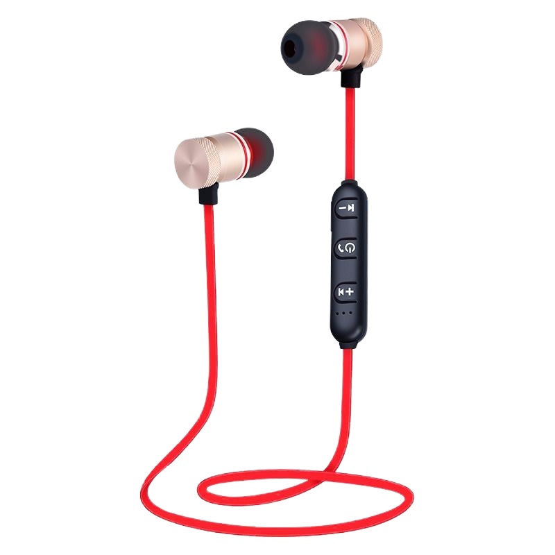 无线蓝牙耳机oppo运动磁吸耳机迷你双耳华为vivo苹果手机通用耳麦 [普通版磁吸蓝牙]红色 [送充电线+收纳盒]