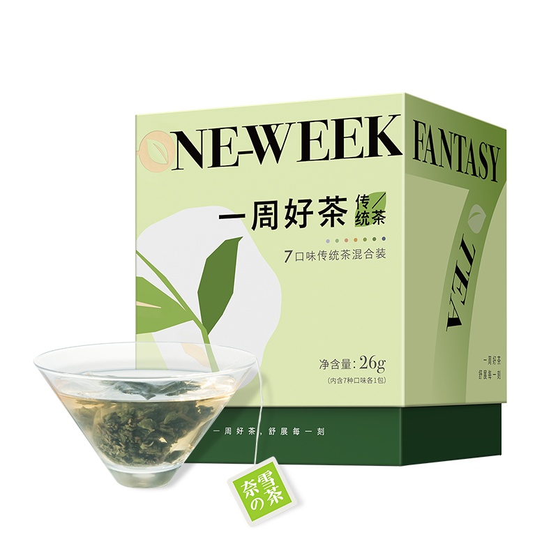 奈雪的茶 一周好茶传统茶系列绿茶乌龙茶白茶红茶茶叶袋泡茶