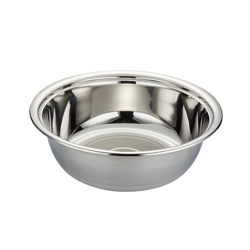 不锈钢盆 反边面盆 圆形大号不锈钢加厚盆 (34cm)