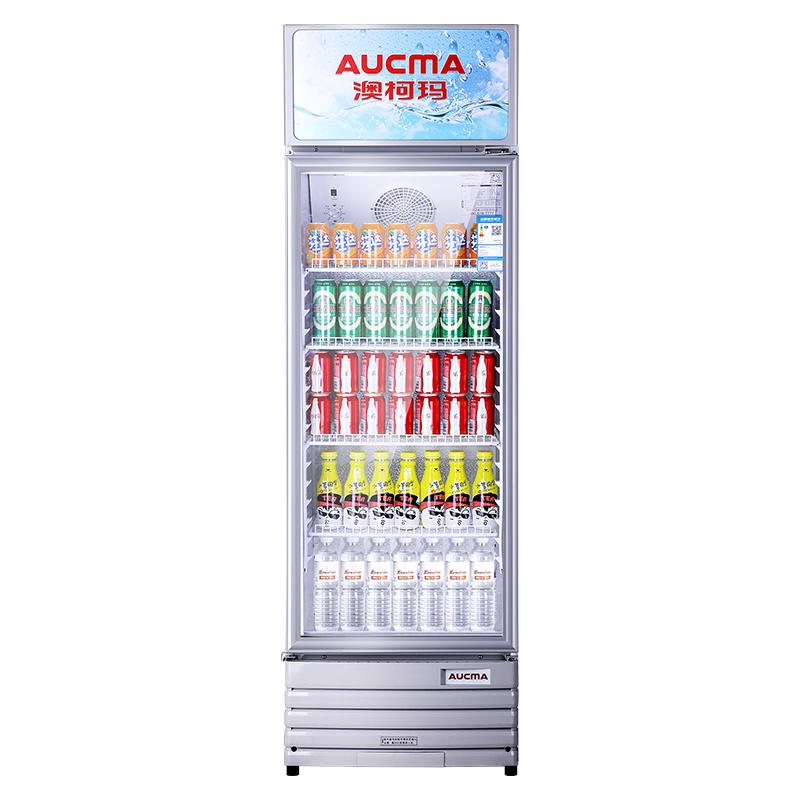 澳柯玛(AUCMA)SC-328NE 商用饮料柜单门立式展示冷藏保鲜冰柜冰箱