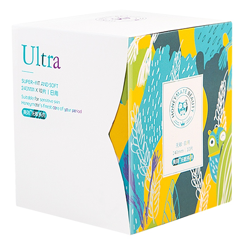 美则Honeymate无敏系列 日本进口医用棉女日用卫生巾姨妈巾无添加不致敏卫生棉 240mm*10片