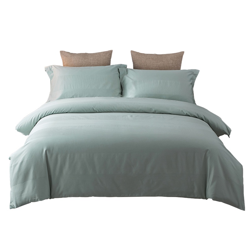 苏宁极物 床上用品华夫格贡缎三件套