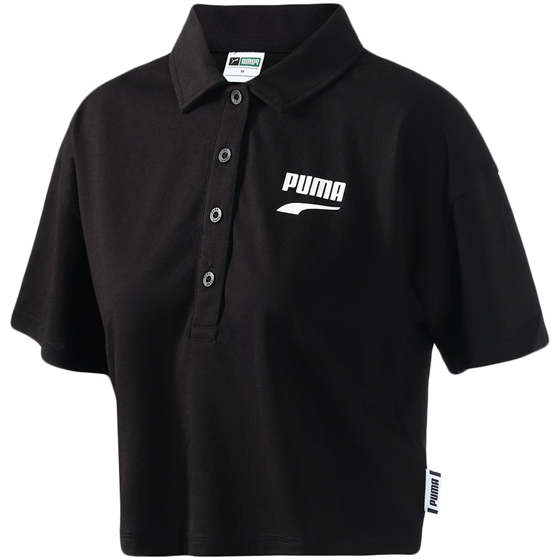 PUMA彪马女装运动服休闲上衣翻领半袖POLO衫579042