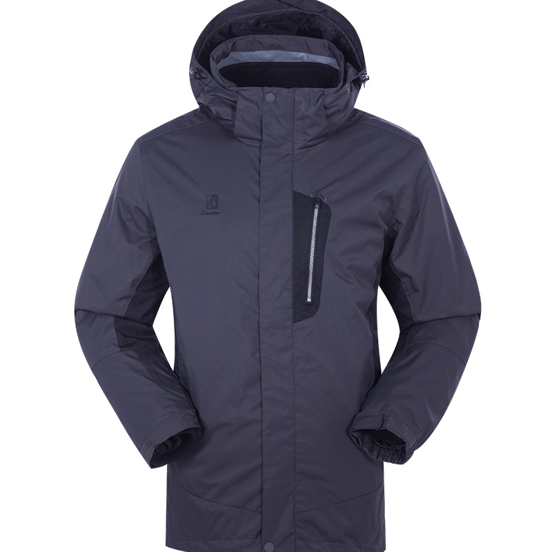 圣弗莱冲锋衣男秋冬男士户外运动两件套风衣保暖抓绒内胆冲锋衣登山服男9142694028