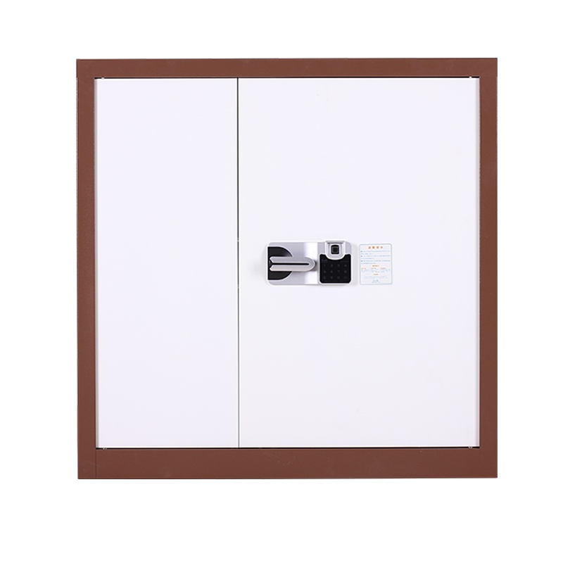 振奥 钢制电子保密柜密码档案柜资料办公柜保密文件铁皮柜 单节咖白套色国保指纹密码锁内二抽