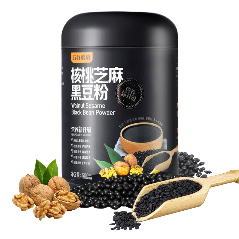 五谷磨房核桃芝麻黑豆粉600g