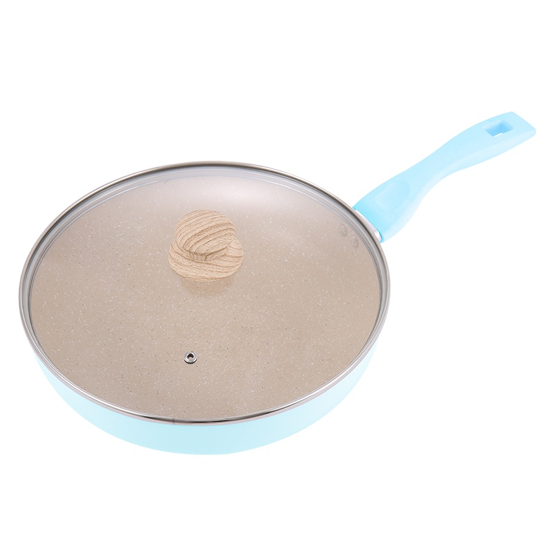 乐扣乐扣(LOCK&LOCK)不粘炒锅平底锅家用炒菜锅电磁炉锅炒锅煤气灶专用不粘锅CAW2815SBLU 28cm