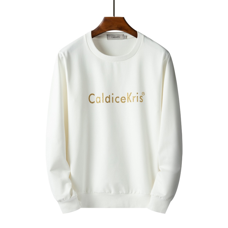 Caldicekris 秋季男士新款字母圆领休闲上衣百搭宽松卫衣