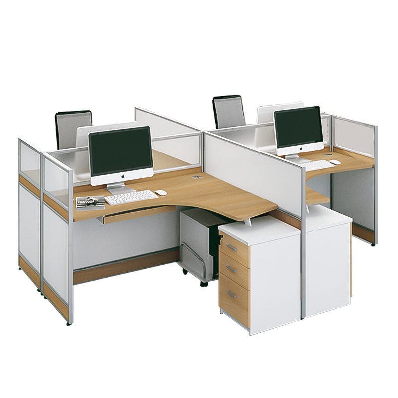 鸿业盛大FSH15-0815办公家具电脑桌职员工位4人位职员办公桌职员位办屏风卡座办公桌2890L*2830W*1100