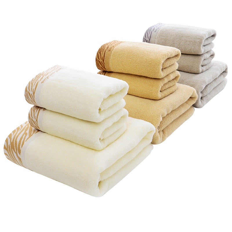 SCP 虎皮纹毛巾浴巾3件套 SCP-2458 盒装家居毛巾 多色 （单位：套）