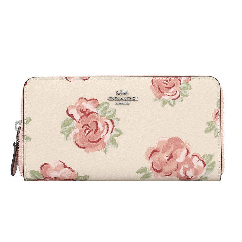 COACH 蔻驰 长款钱包钱夹 女款 女士印花皮质长款钱包钱夹
