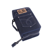 大容量CD包 牛仔光盘包cd盒碟片包光碟包光盘盒 丝光款-黑色128片