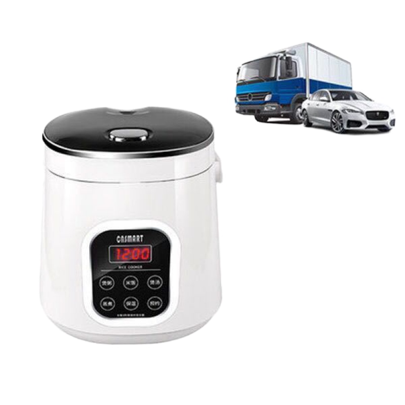 车载电饭煲电饭锅迷你12v小汽车用智能24v大货车用1-2-3容量 电脑版12V24V+4米接驳线