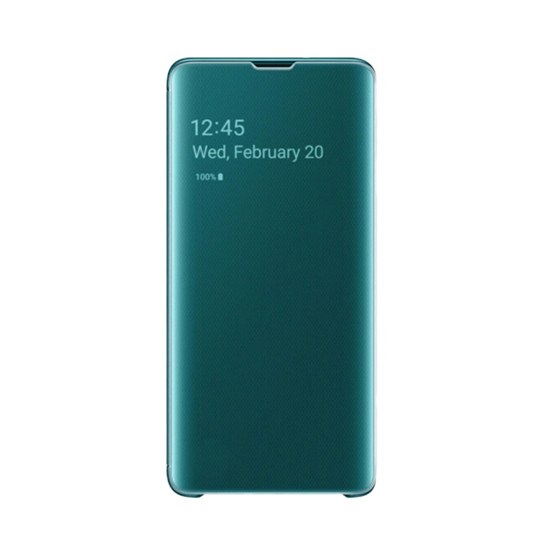 三星s10+plus皮套原装镜面保护套 s10立式智能翻盖手机壳Galaxy s10e全包防摔曲屏智能休眠保护壳正品