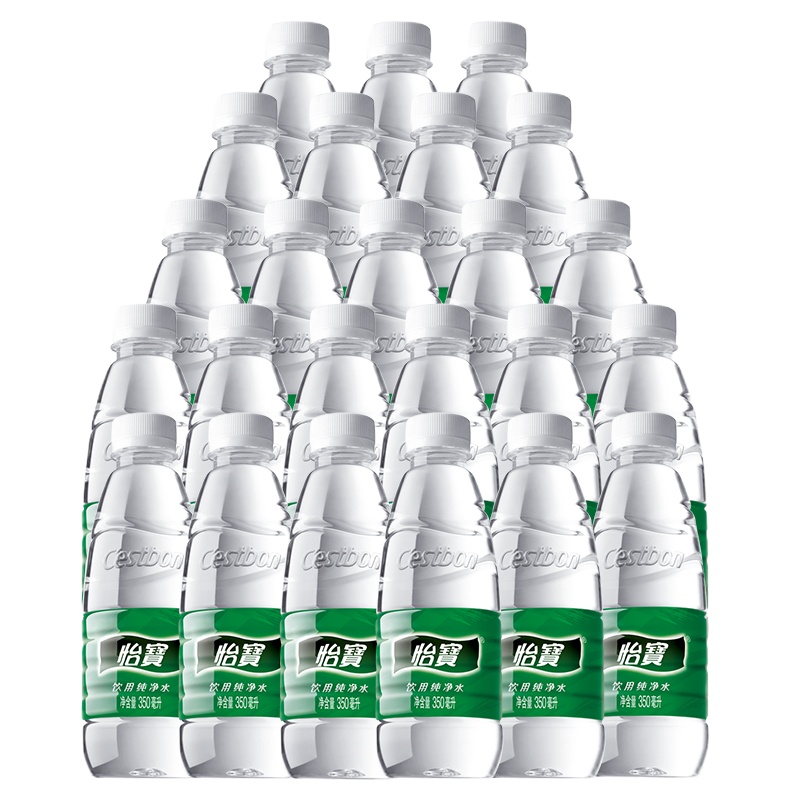 怡宝 饮用水 纯净水350ml*24瓶矿泉水 整箱装