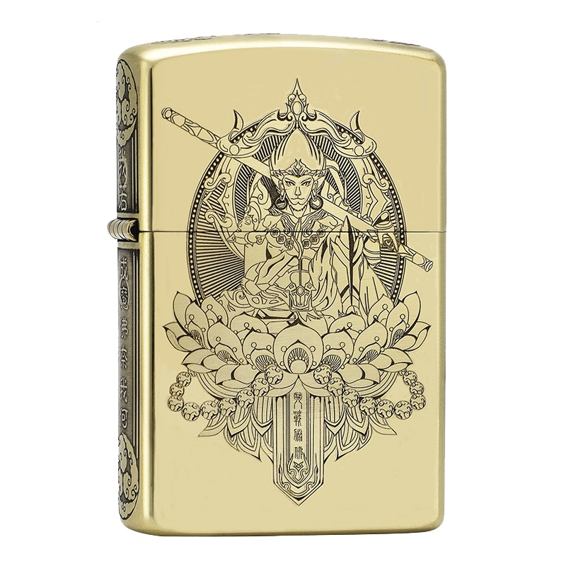 zorro佐罗煤油打火机防风纯铜创意一念佛魔复古砂轮个性打火机