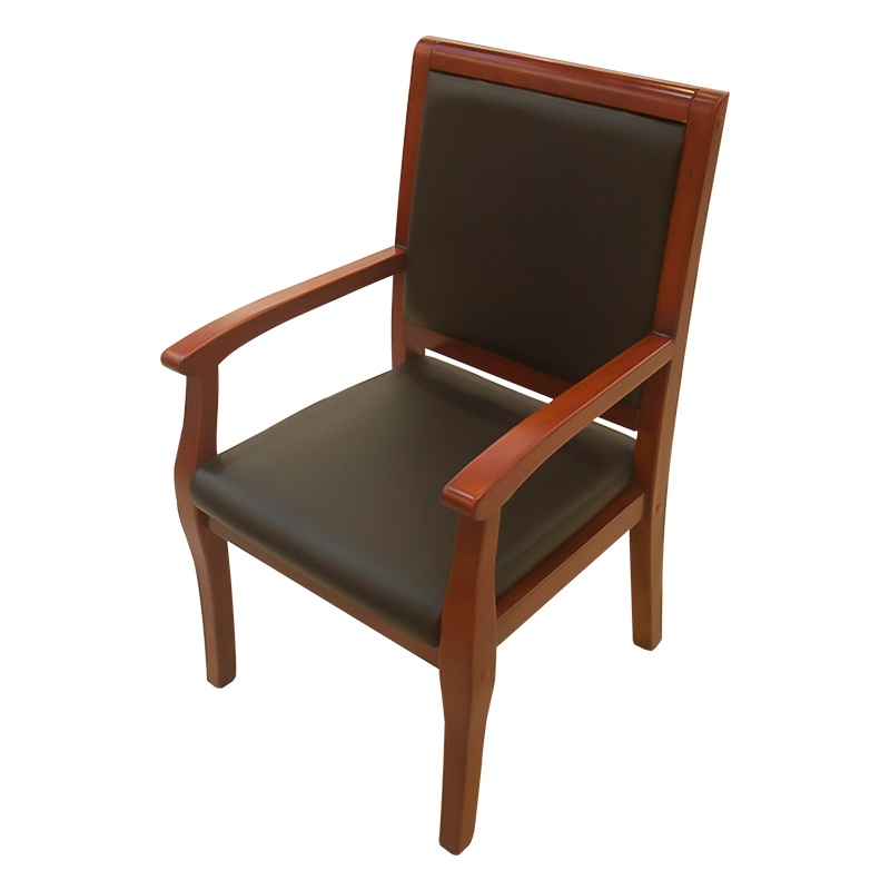 富和美(BNF)1021 办公椅 实木架办公皮椅