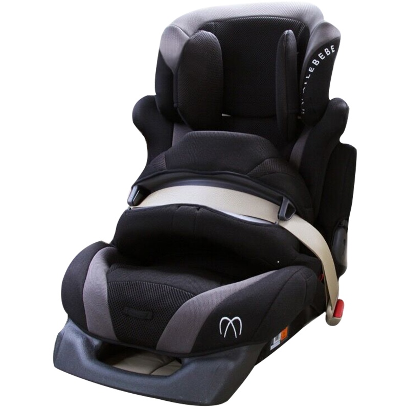 快美特(CARMATE)艾乐贝贝汽车儿童安全座椅车载宝宝婴儿简易便携坐椅0到12岁 灰黑色